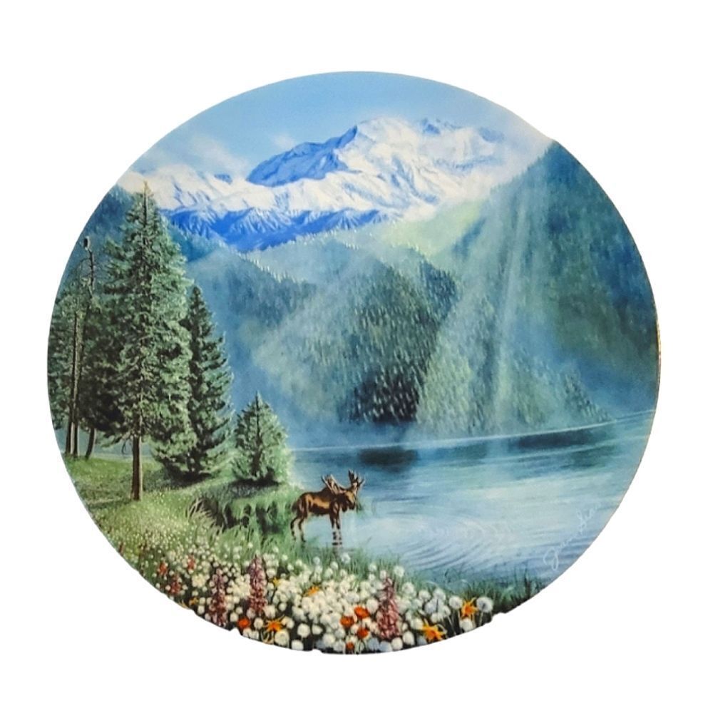 "Misty Morning At Mount McKinley" By Jean Sias Fine China Decorative Plate 1991